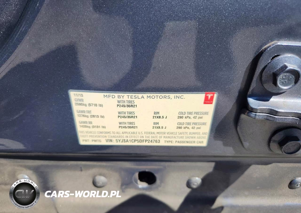 2013 Tesla Model S VIN:5YJSA1CP5DFP24763 - 12