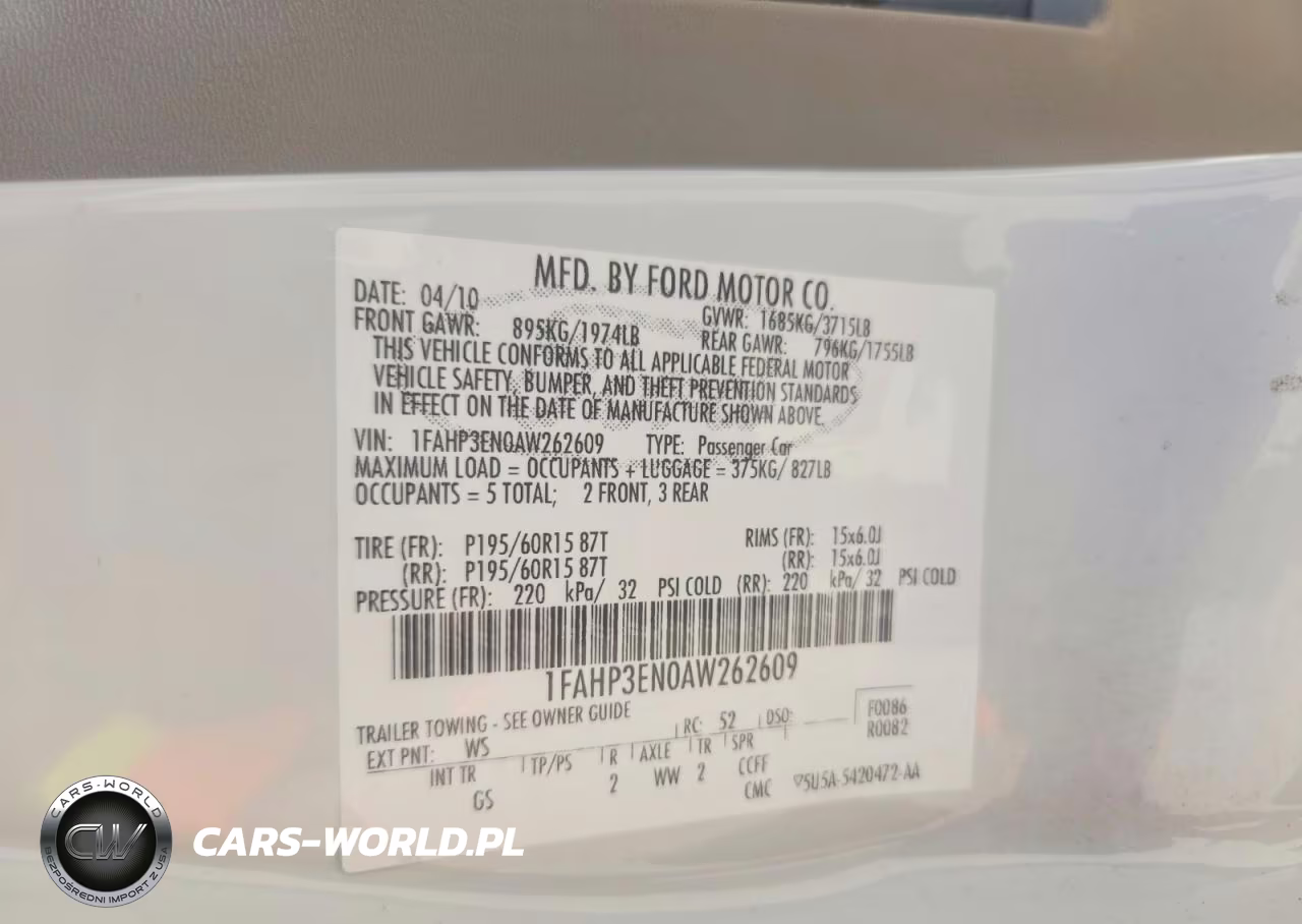 2010 Ford Focus S VIN:1FAHP3EN0AW262609 - 12