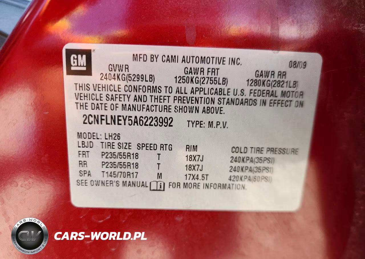 2010 Chevrolet Equinox Lt VIN:2CNFLNEY5A6223992 - 12