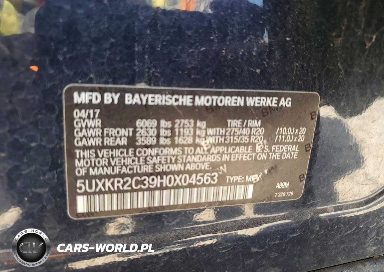 2017 BMW X5 Sdrive35I VIN:5UXKR2C39H0X04563 - 13