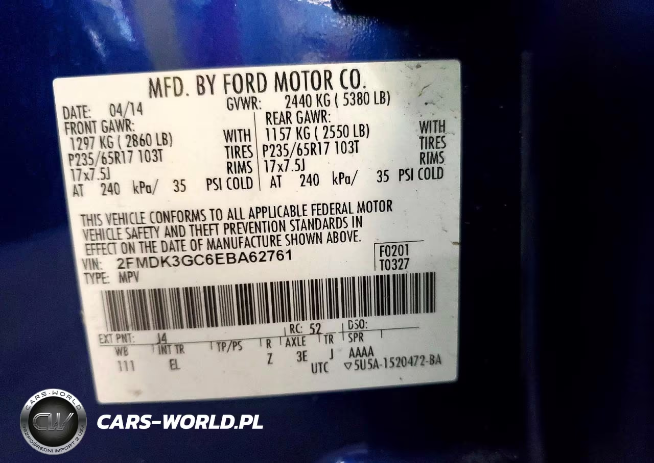 2014 Ford Edge VIN:2FMDK3GC6EBA62761 - 13