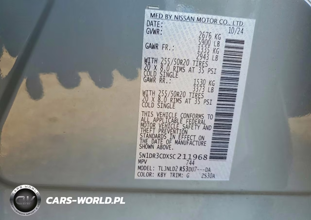 2025 Nissan Pathfinder Sl VIN:5N1DR3CDXSC211968 - 14