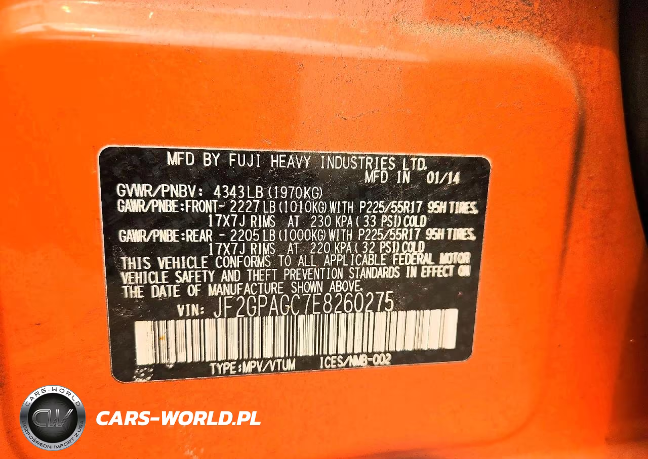 2014 Subaru Xv Crosstrek 2.0 Limited VIN:JF2GPAGC7E8260275 - 12