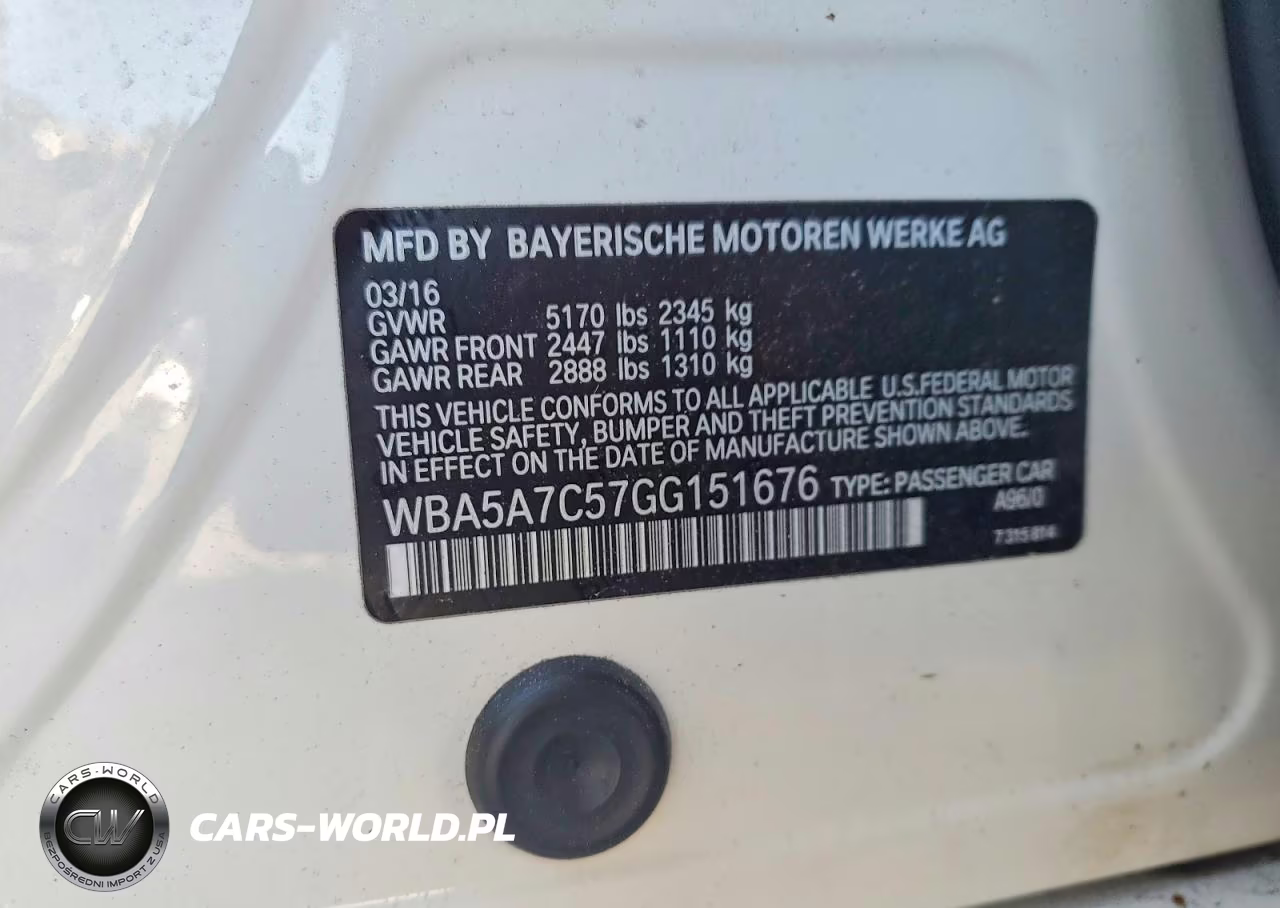 2016 BMW 528 Xi VIN:WBA5A7C57GG151676 - 12