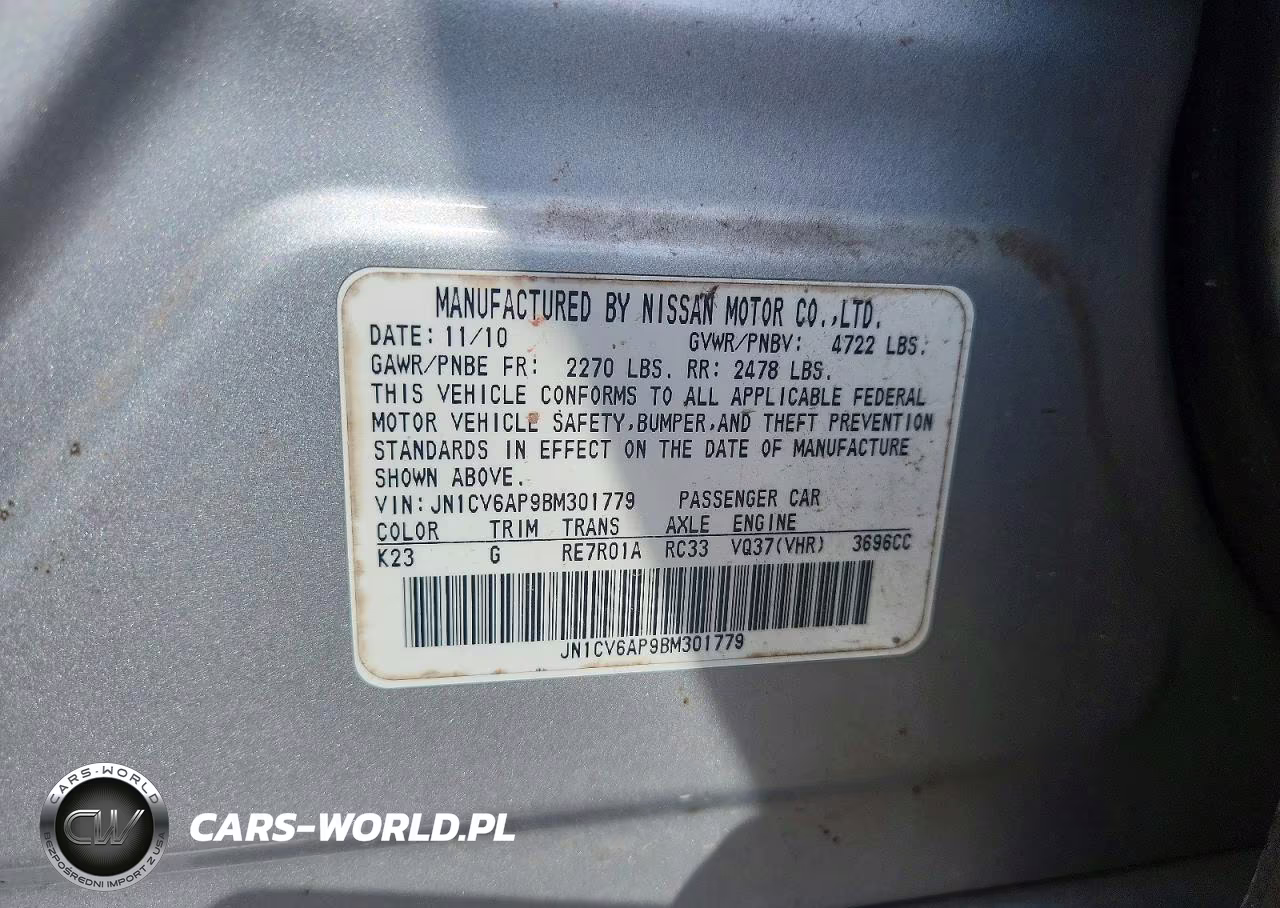 2011 Infiniti G37 Sedan Journey VIN:JN1CV6AP9BM301779 - 12