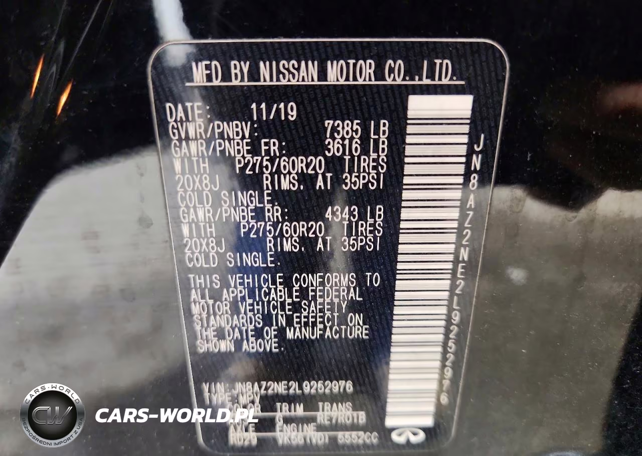 2020 Infiniti Qx80 Luxe VIN:JN8AZ2NE2L9252976 - 14