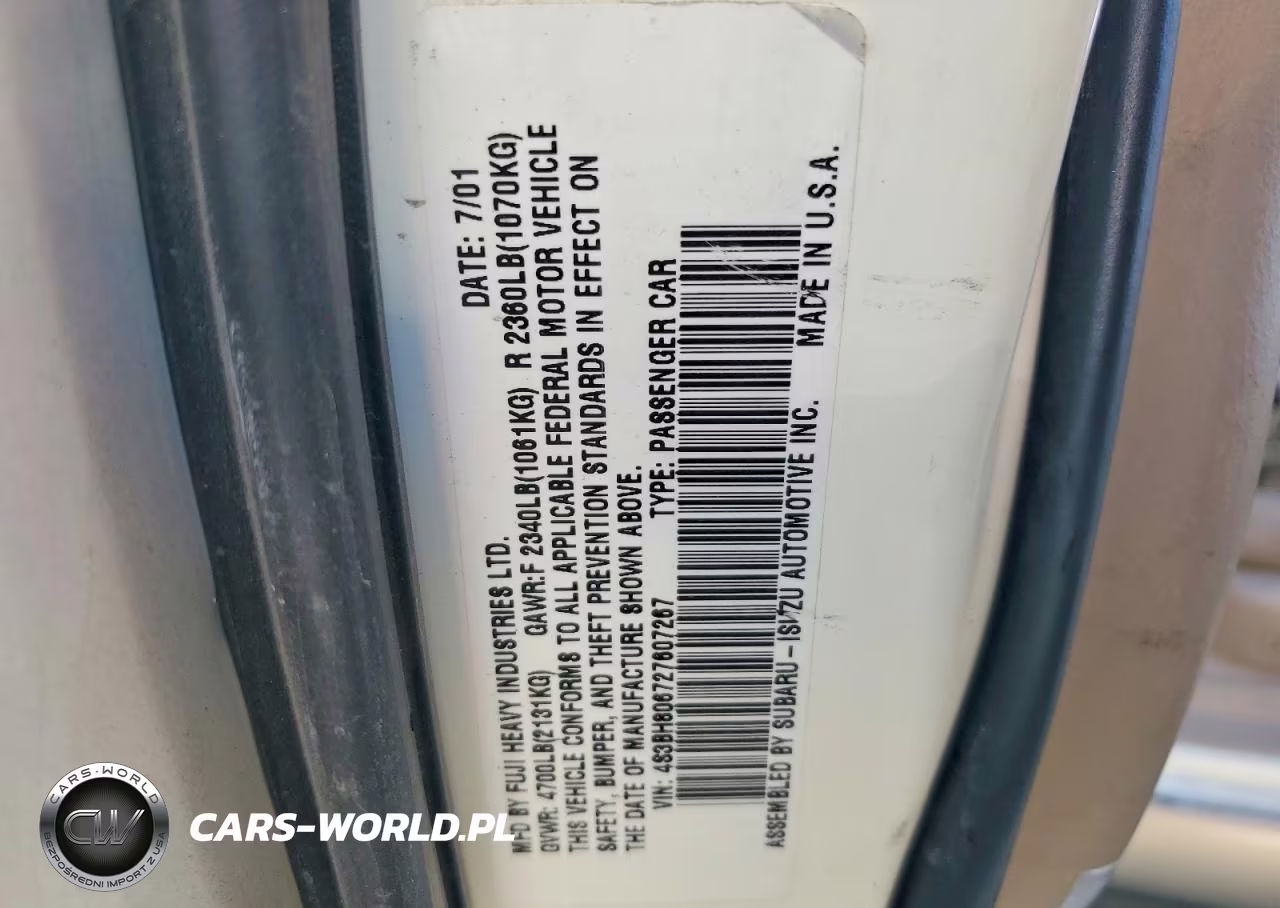 2002 Subaru Legacy Outback H6 3.0 Ll Bean VIN:4S3BH806727607267 - 13