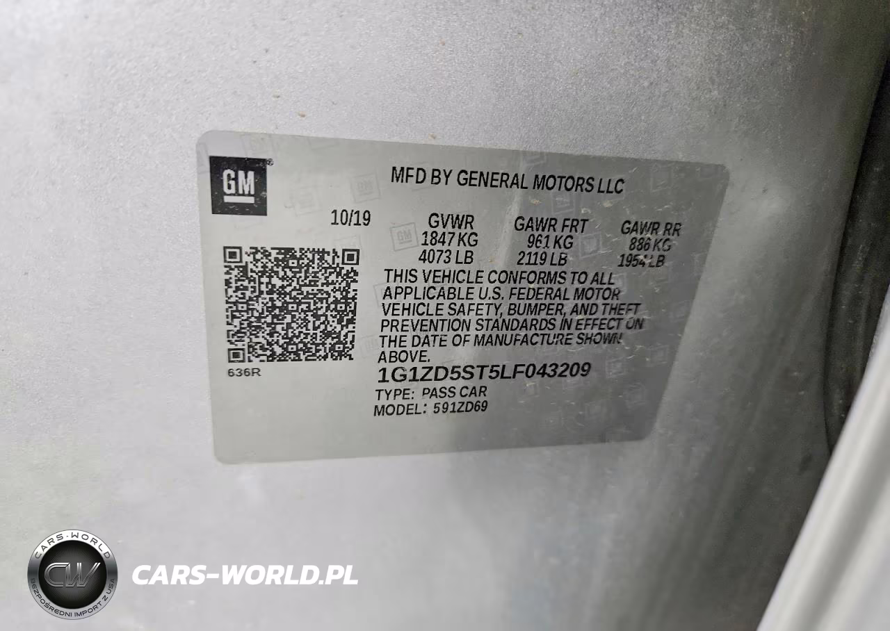 2020 Chevrolet Malibu Lt VIN:1G1ZD5ST5LF043209 - 12
