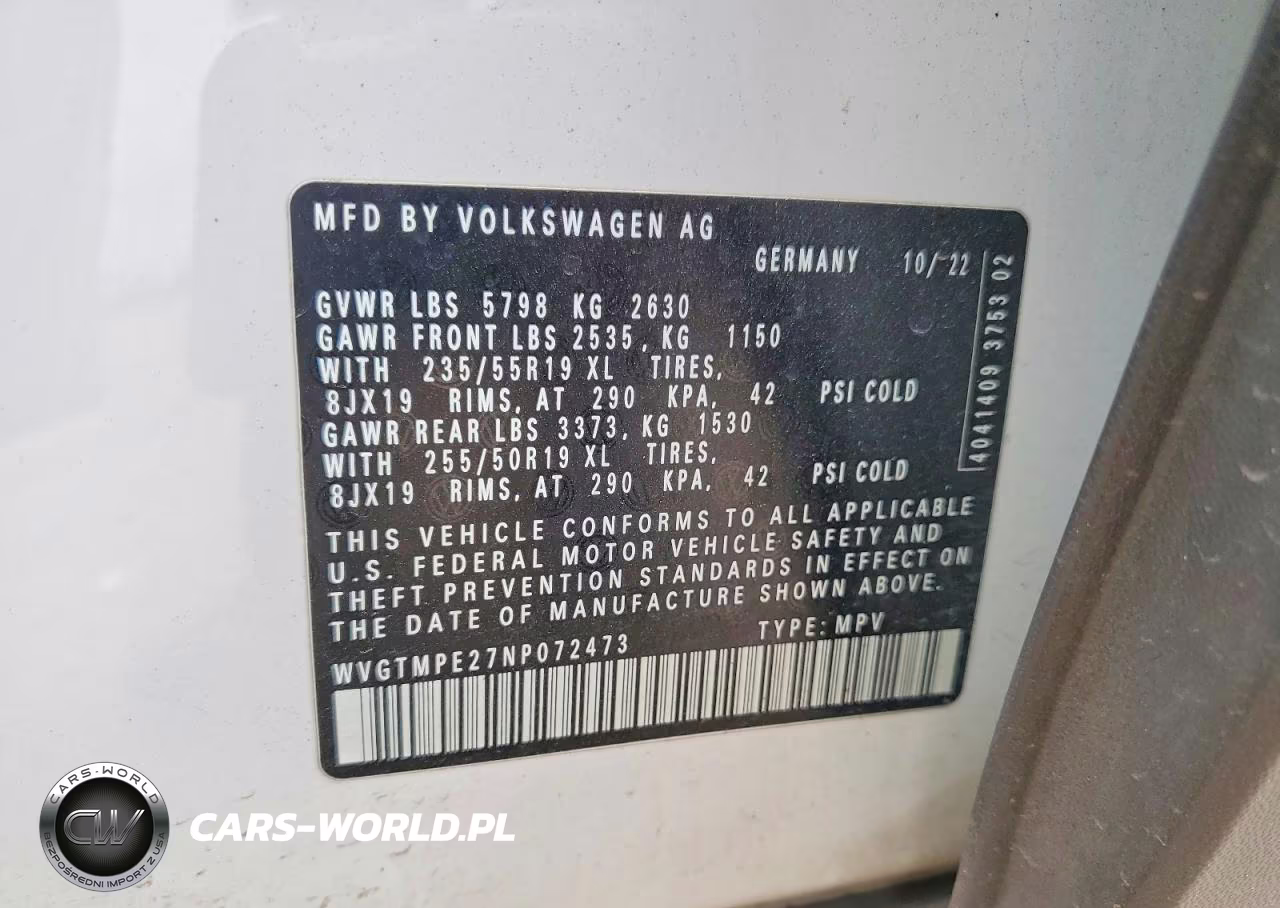 2022 Volkswagen Id.4 Pro S VIN:WVGTMPE27NP072473 - 12