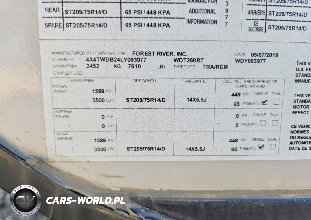 2020 Forest River Wildwood Camper VIN:4X4TWDB24LY093977 - 10