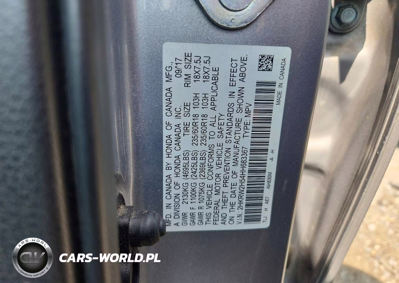 2017 Honda Cr-V Ex VIN:2HKRW2H54HH683367 - 13