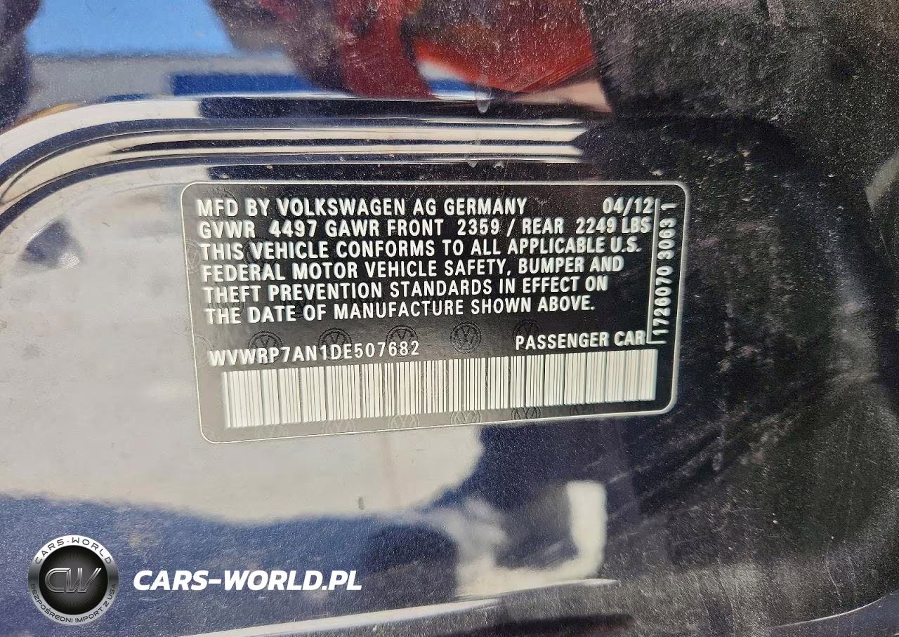 2013 Volkswagen Cc Luxury VIN:WVWRP7AN1DE507682 - 13