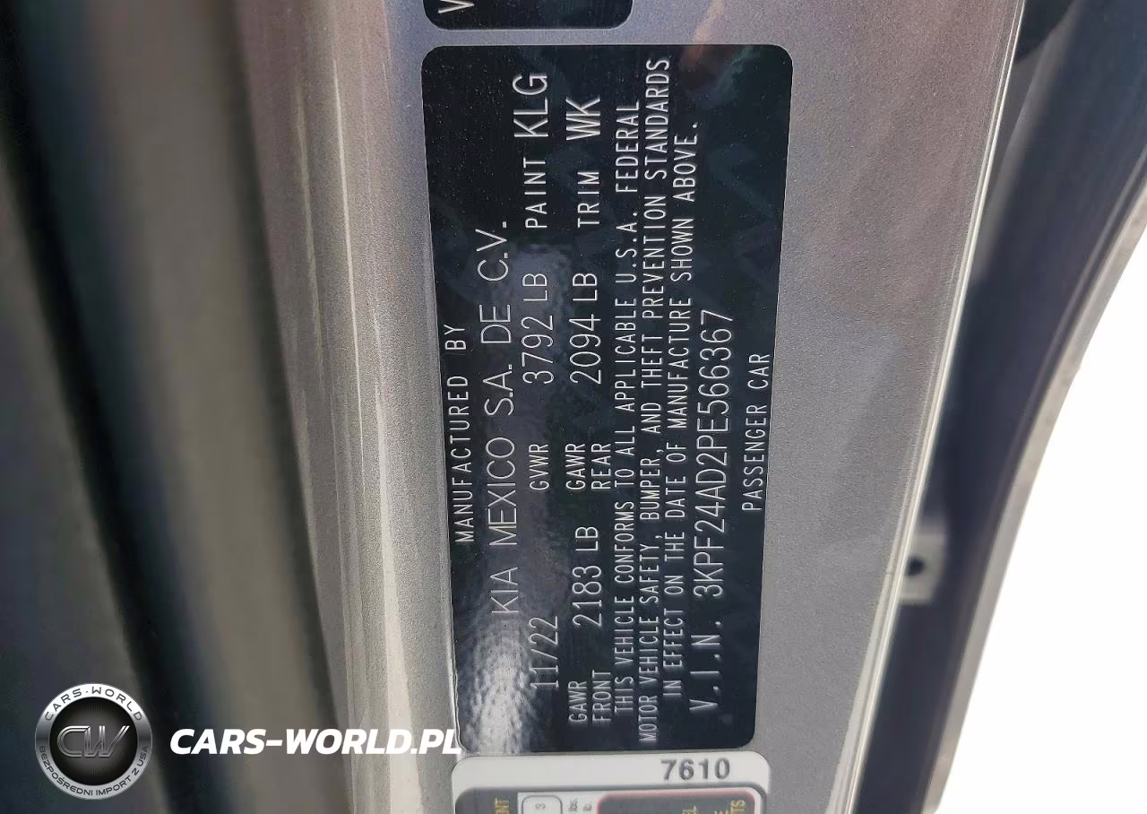 2023 Kia Forte Lxs VIN:3KPF24AD2PE566367 - 13