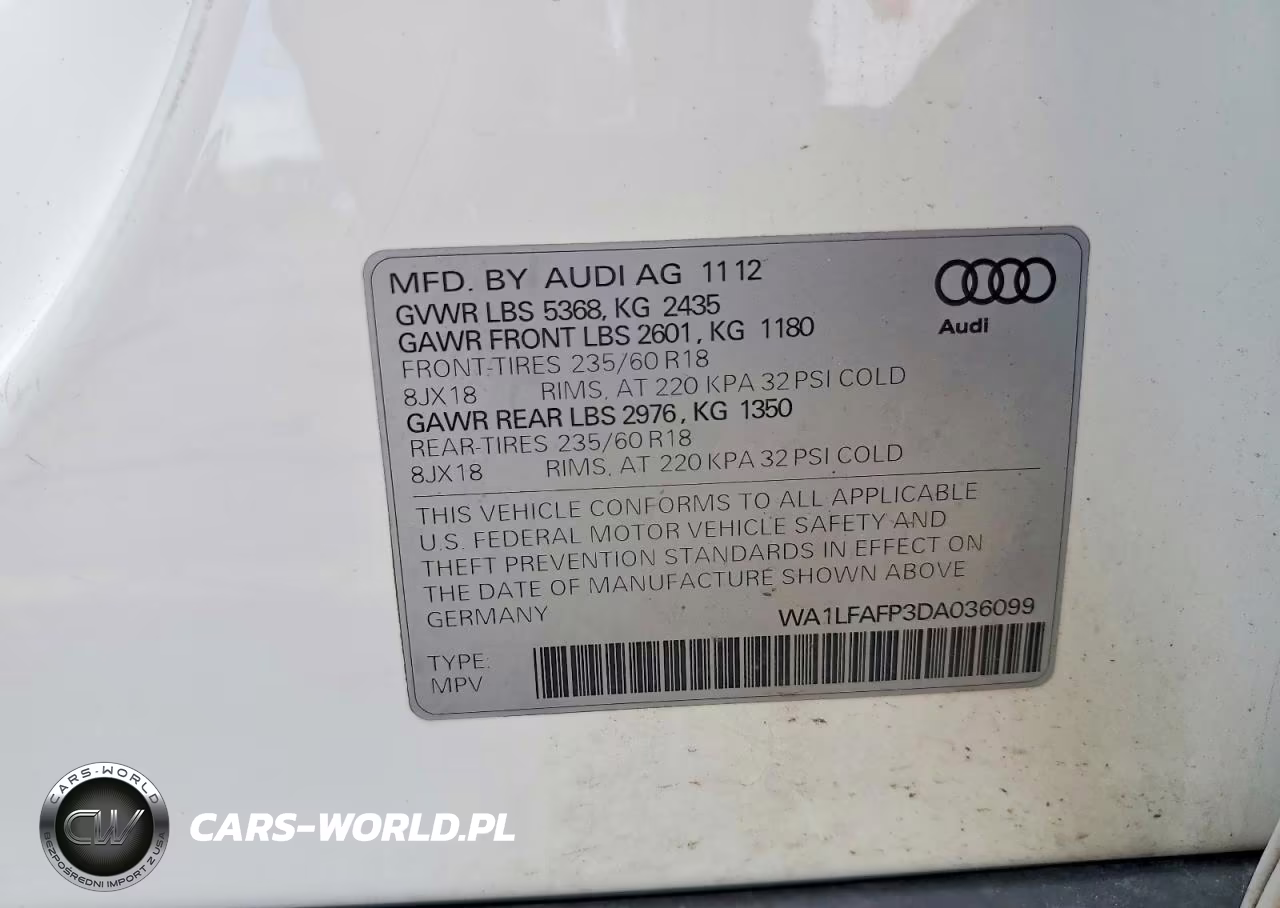 2013 Audi Q5 Premium Plus VIN:WA1LFAFP3DA036099 - 13