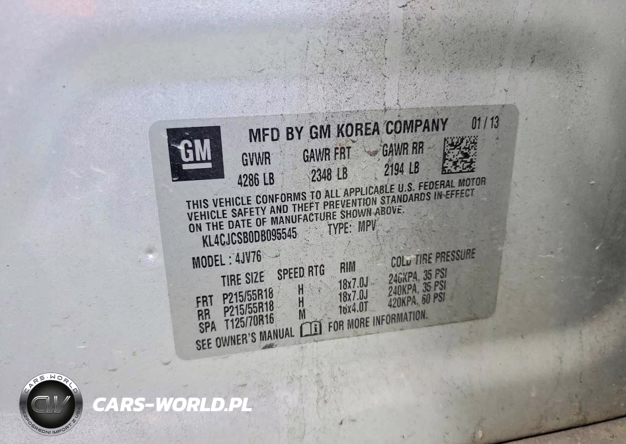 2013 Buick Encore VIN:KL4CJCSB0DB095545 - 13