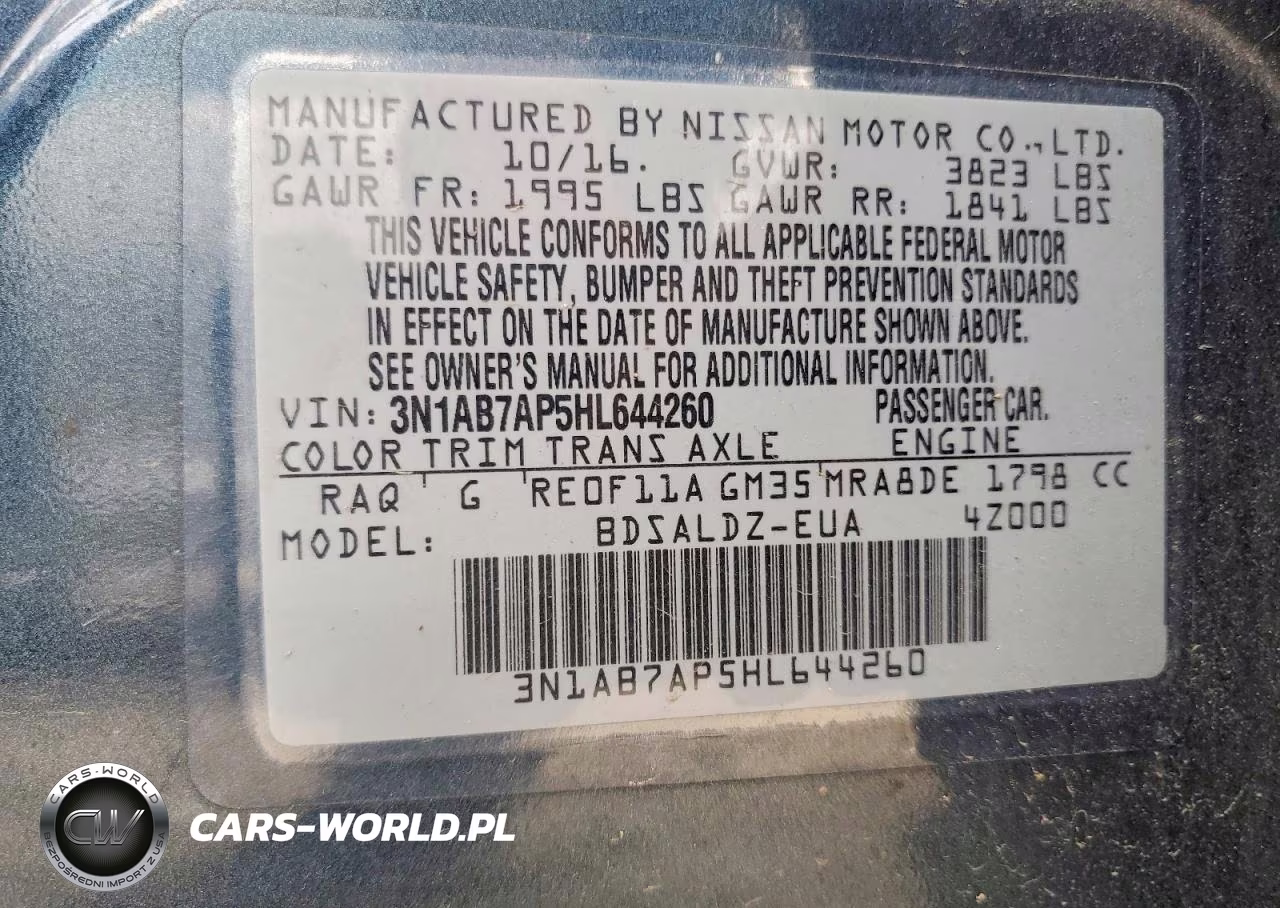 2017 Nissan Sentra Sv VIN:3N1AB7AP5HL644260 - 12