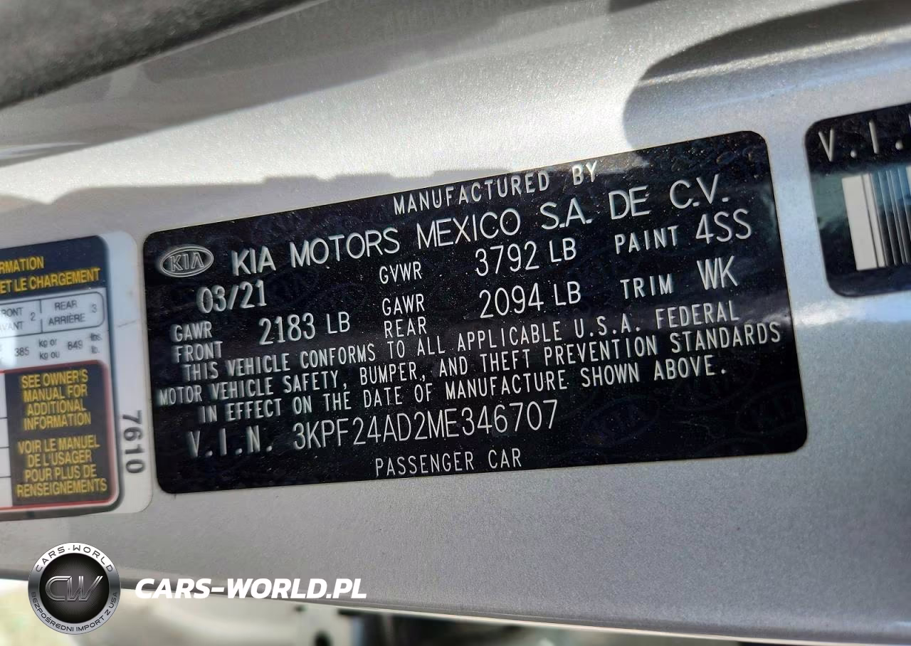 2021 Kia Forte VIN:3KPF24AD2ME346707 - 12