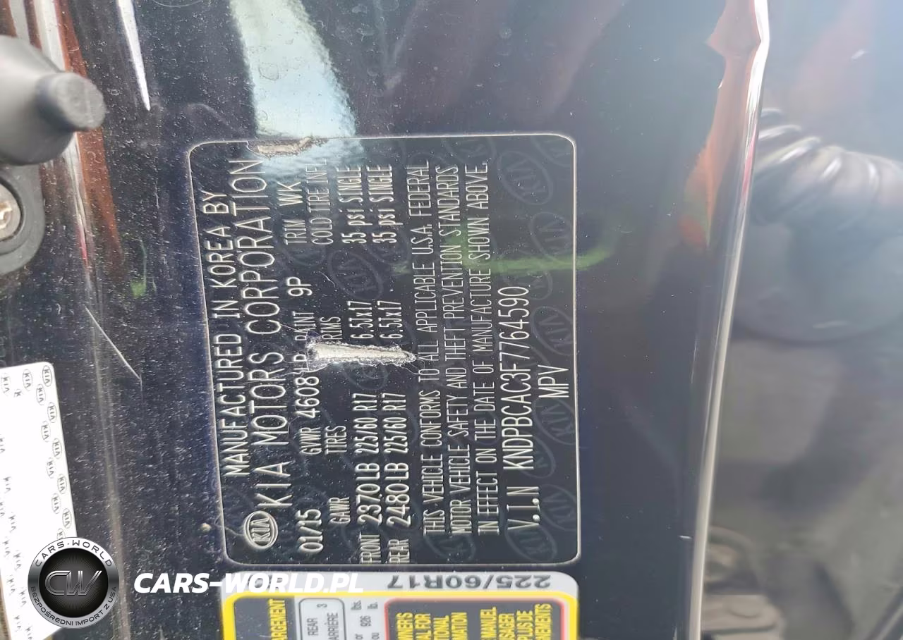 2015 Kia Sportage Lx VIN:KNDPBCAC3F7764590 - 12