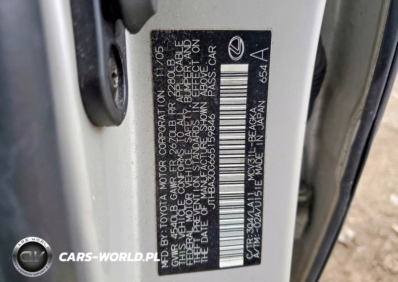 2006 Lexus Es 330 Base VIN:JTHBA30G665159846 - 12