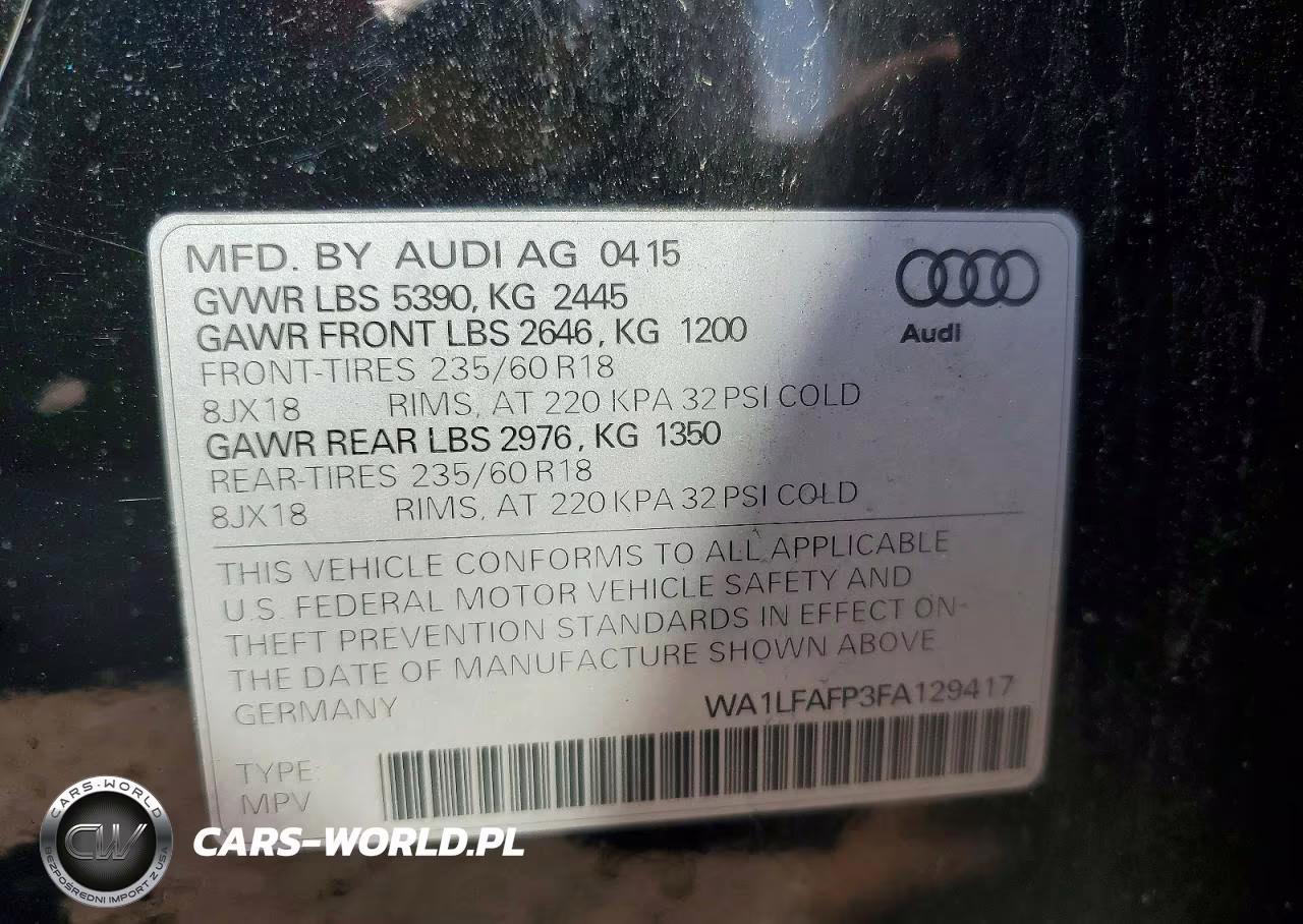 2015 Audi Q5 Premium Plus VIN:WA1LFAFP3FA129417 - 13