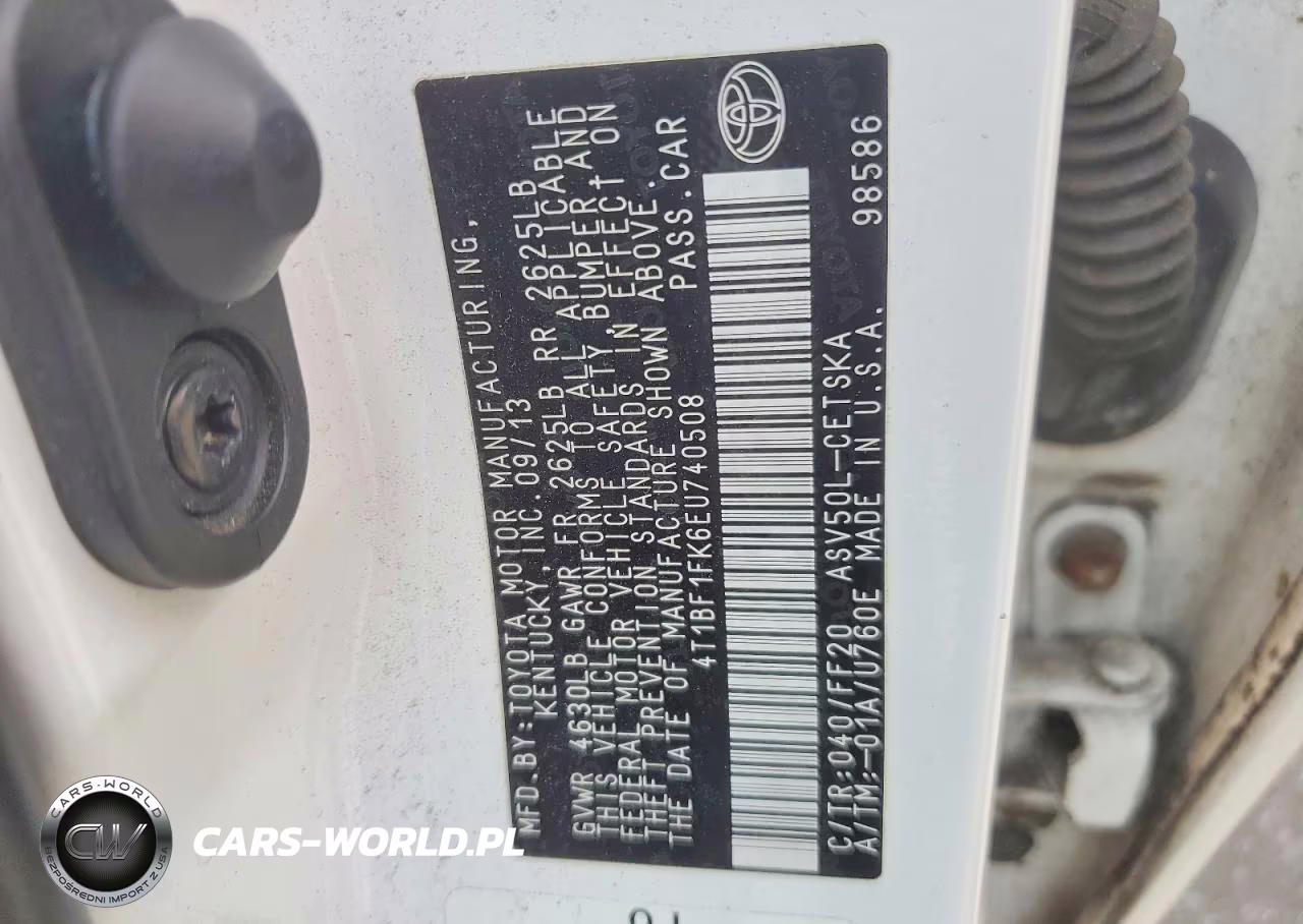 2014 Toyota Camry Se Sport VIN:4T1BF1FK6EU740508 - 12