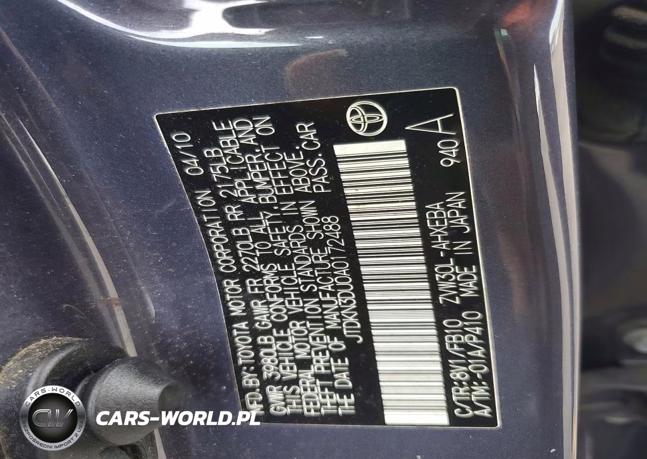 2010 Toyota Prius Iii VIN:JTDKN3DU0A0172488 - 12