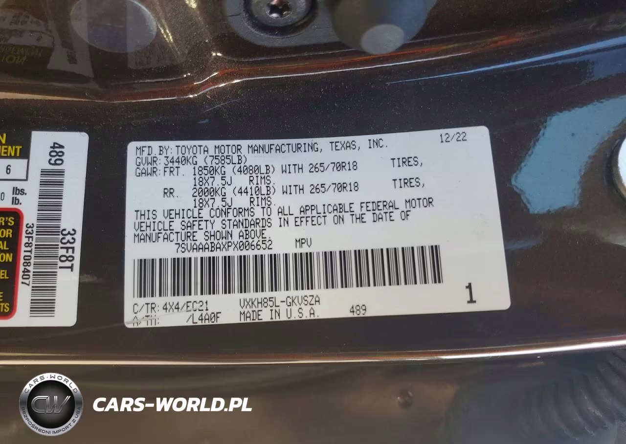 2023 Toyota Sequoia Sr5 VIN:7SVAAABAXPX006652 - 14