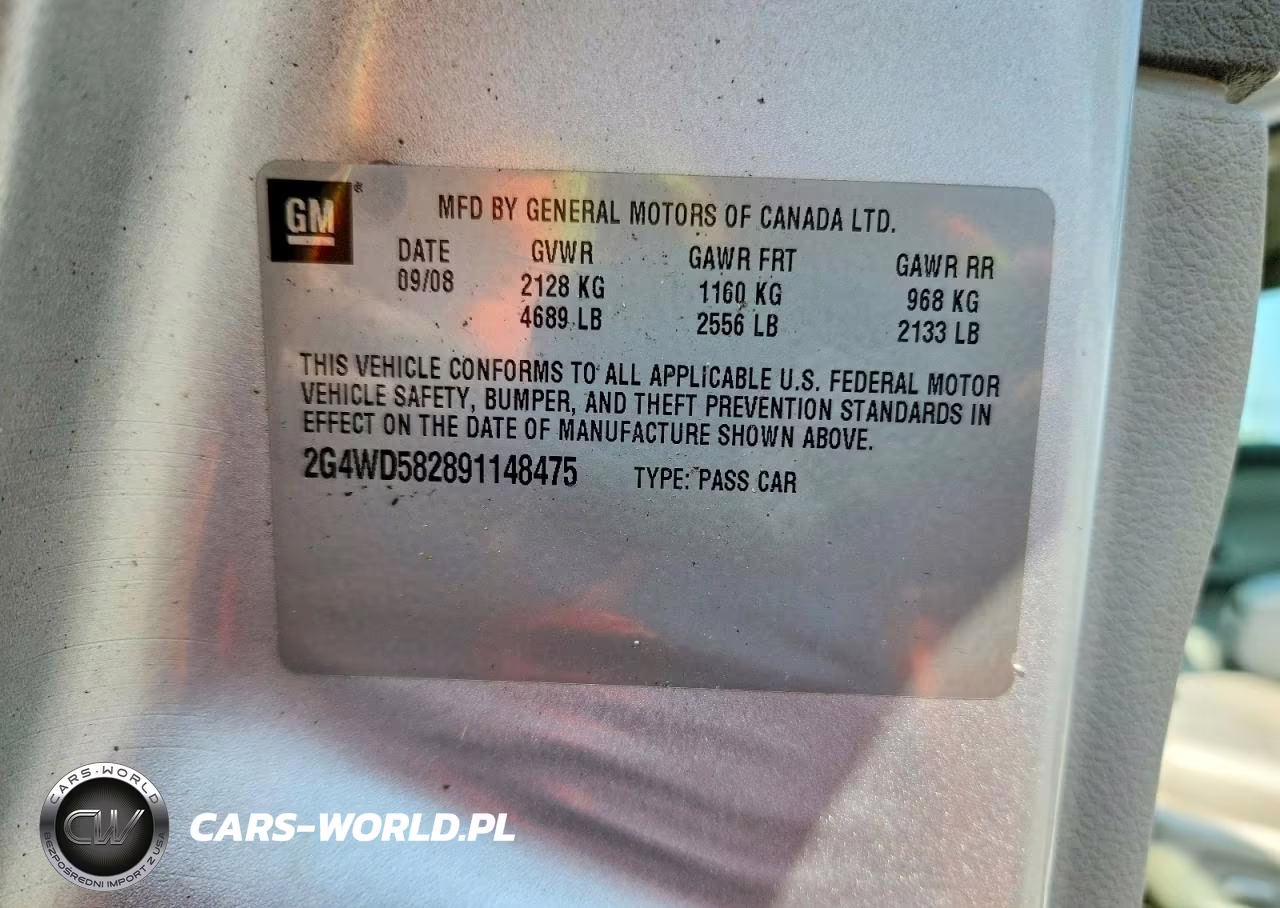 2009 Buick Lacrosse Cxl VIN:2G4WD582891148475 - 12