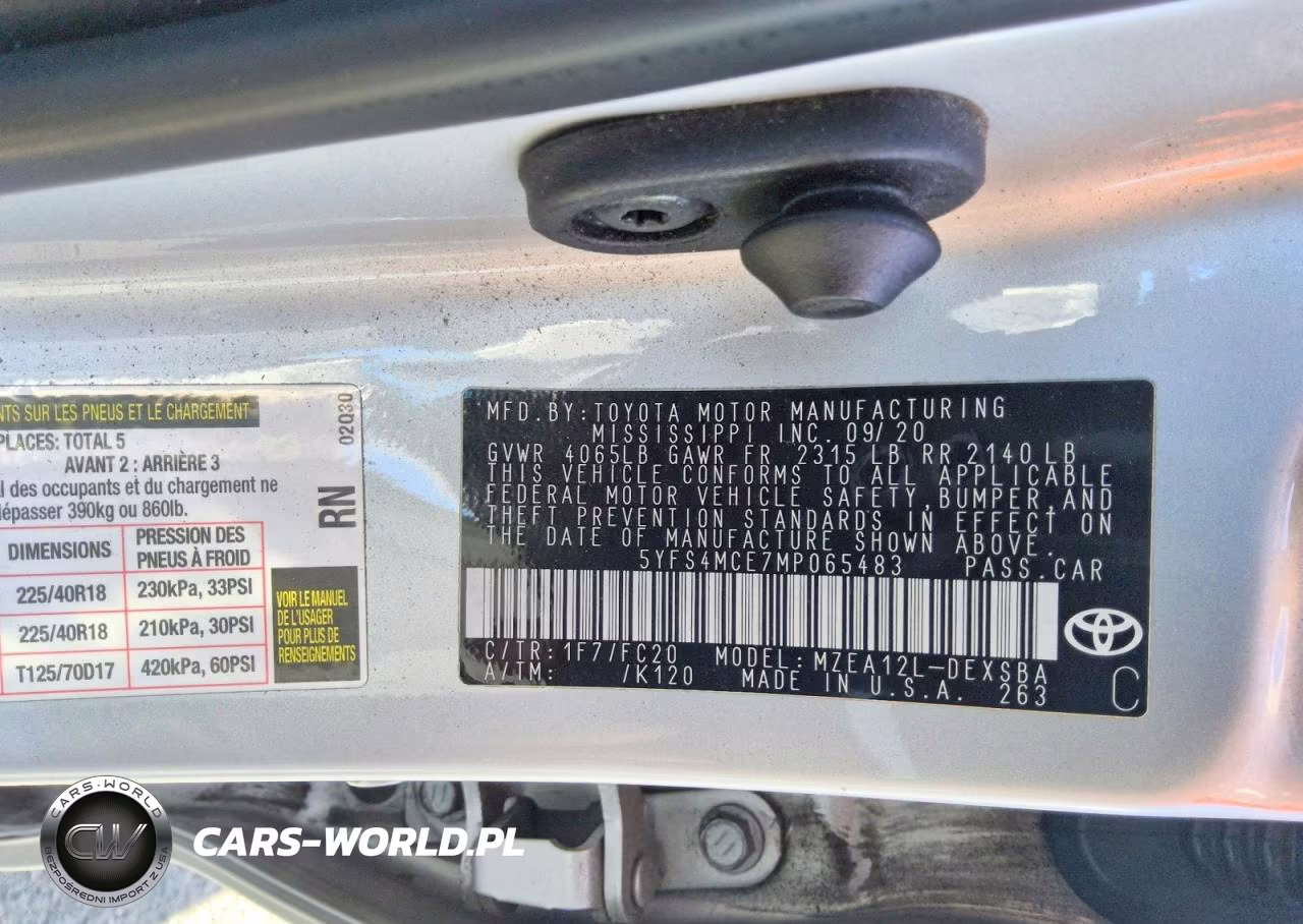 2021 Toyota Corolla Se VIN:5YFS4MCE7MP065483 - 13