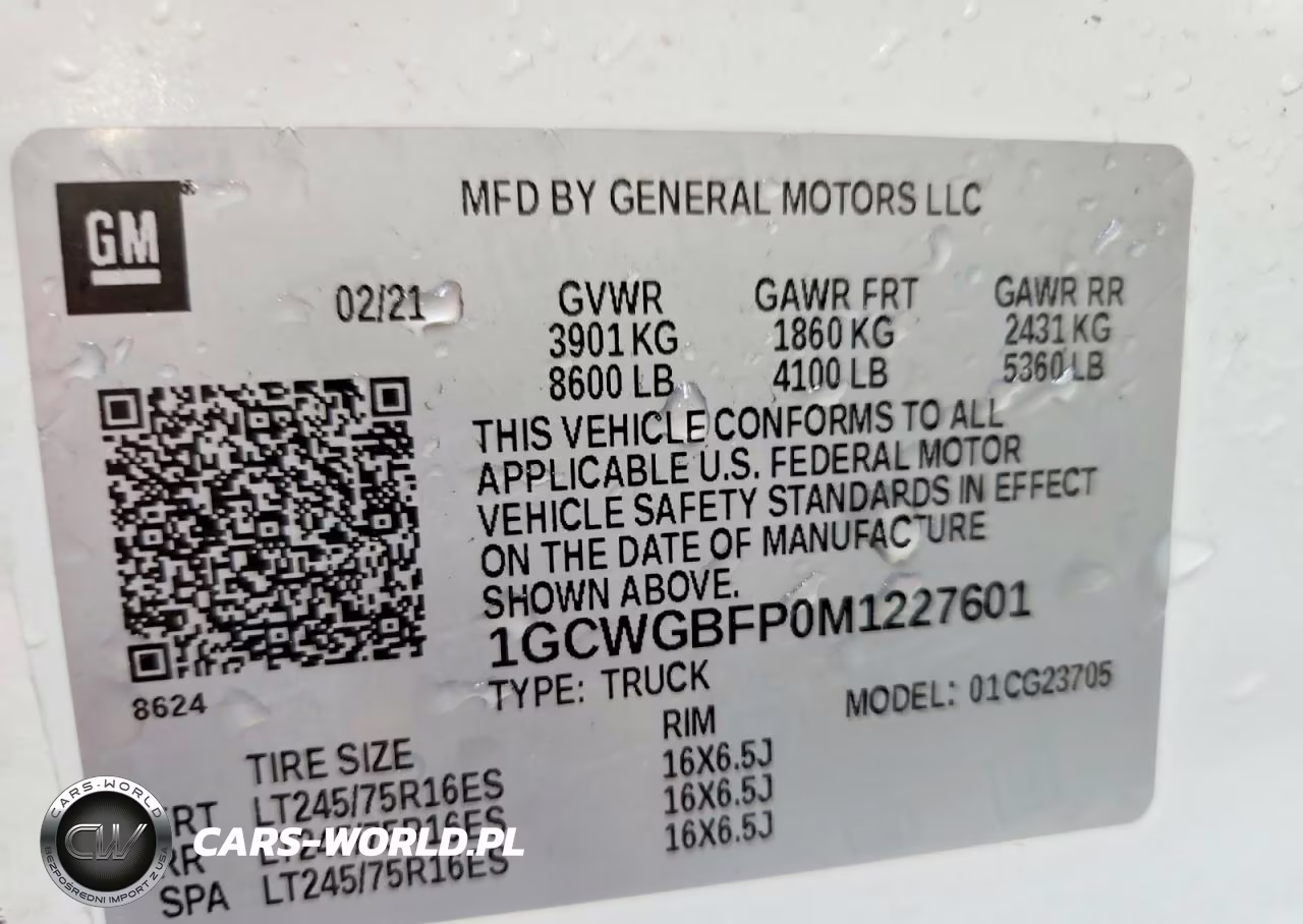 2021 Chevrolet Express 2500 Cargo Delivery Van VIN:1GCWGBFP0M1227601 - 13