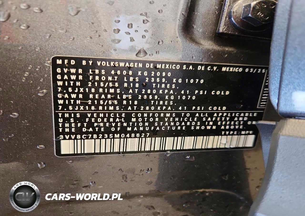 2025 Volkswagen Taos S VIN:3VV8C7B23SM048627 - 14