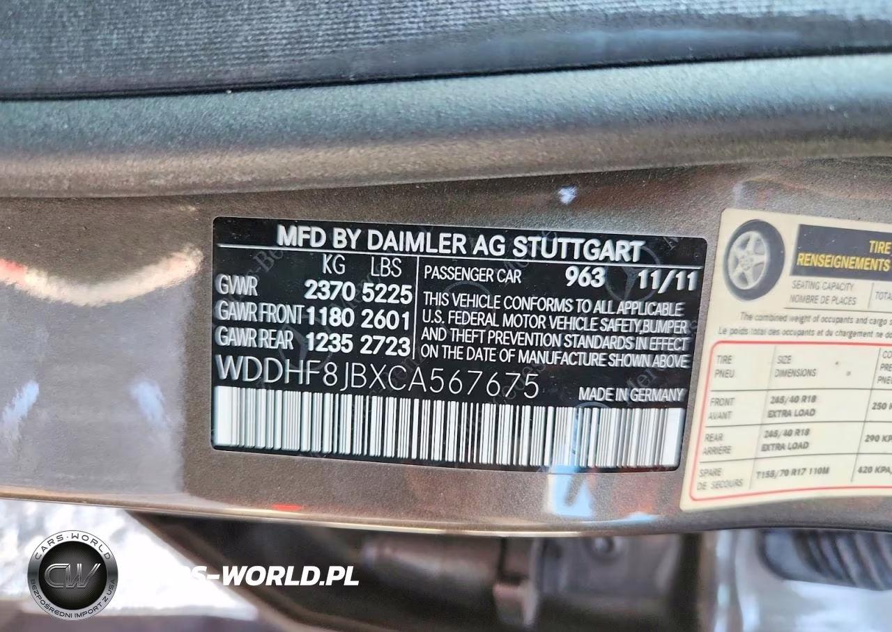 2012 Mercedes-Benz E 350 4Matic VIN:WDDHF8JBXCA567675 - 12