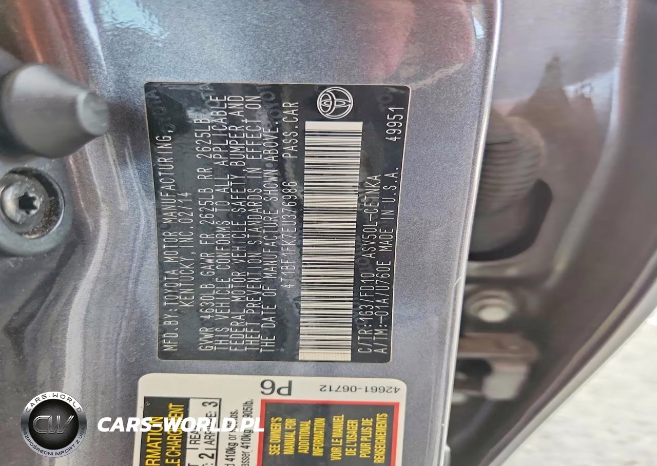 2014 Toyota Camry Le VIN:4T1BF1FK7EU376986 - 12