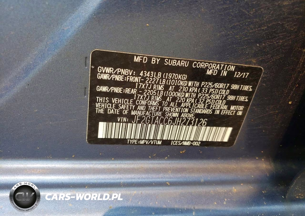 2018 Subaru Crosstrek Premium VIN:JF2GTACC6JH273126 - 14