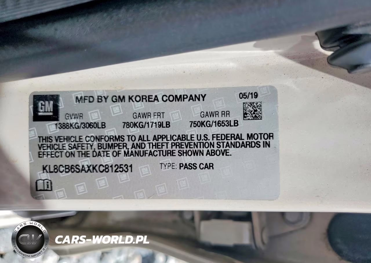 2019 Chevrolet Spark Ls VIN:KL8CB6SAXKC812531 - 12