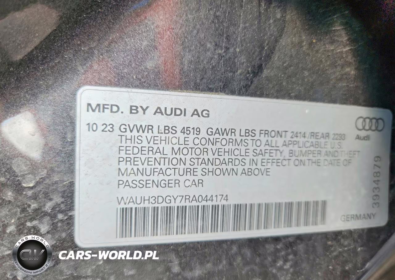 2024 Audi S3 Premium Plus VIN:WAUH3DGY7RA044174 - 12