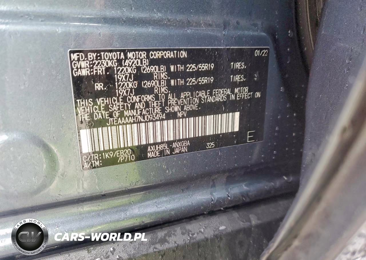 2022 Toyota Venza Xle VIN:JTEAAAAH7NJ093494 - 14