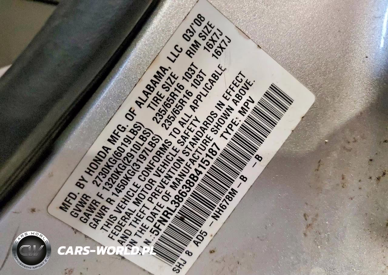 2008 Honda Odyssey Exl VIN:5FNRL38638B415187 - 13