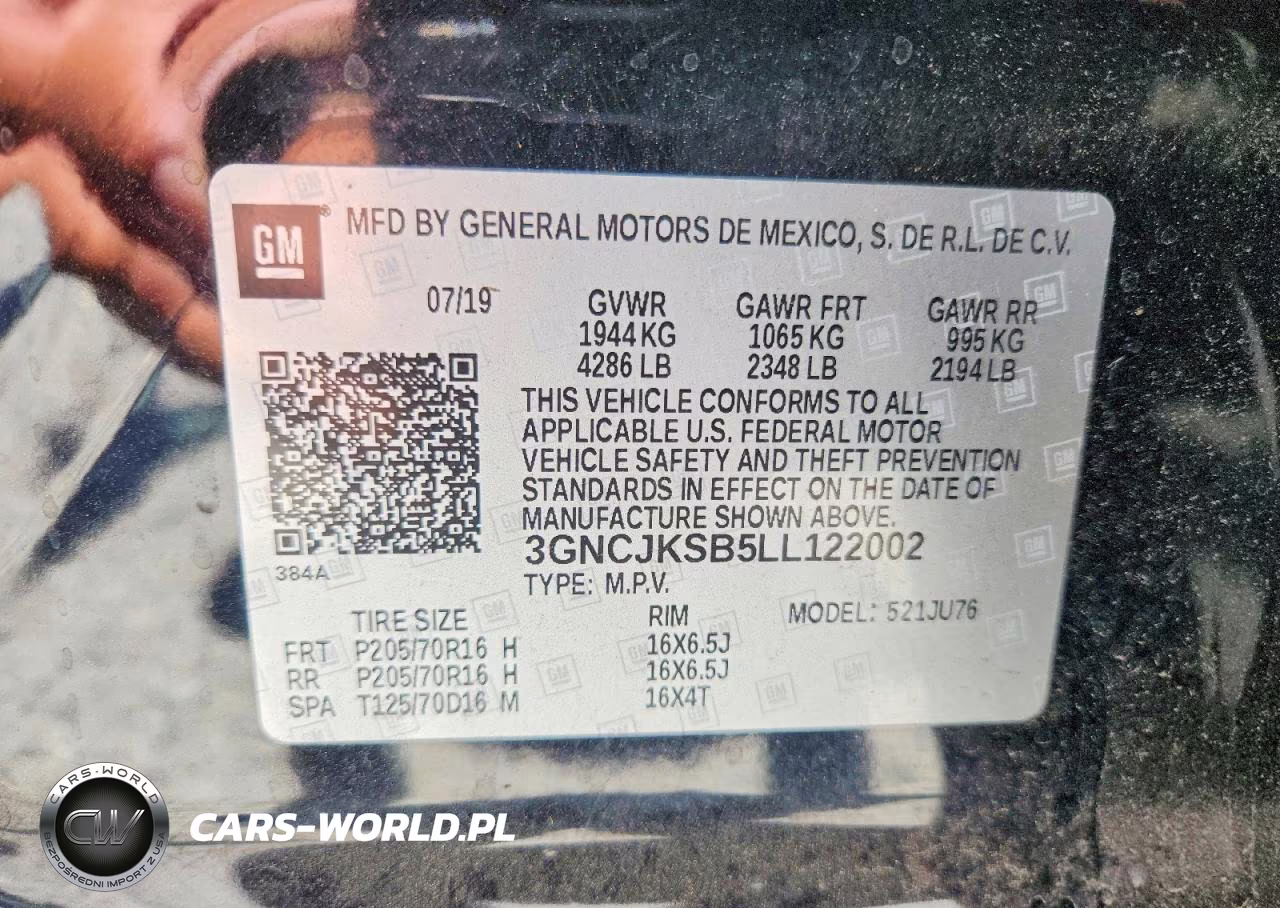 2020 Chevrolet Trax Ls VIN:3GNCJKSB5LL122002 - 13