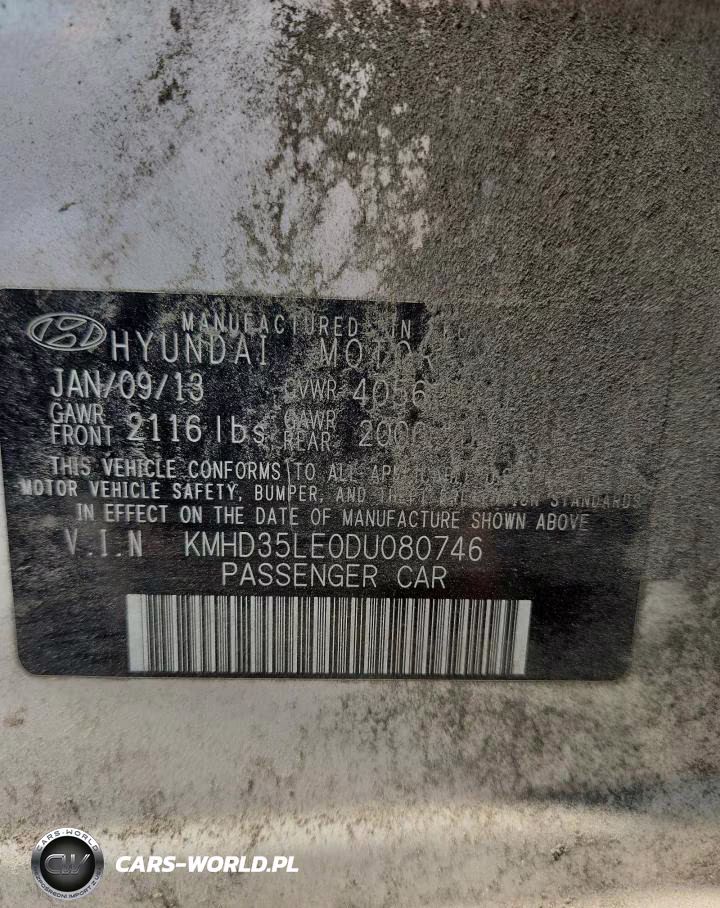 2013 Hyundai Elantra Gt Base VIN:KMHD35LE0DU080746 - 12