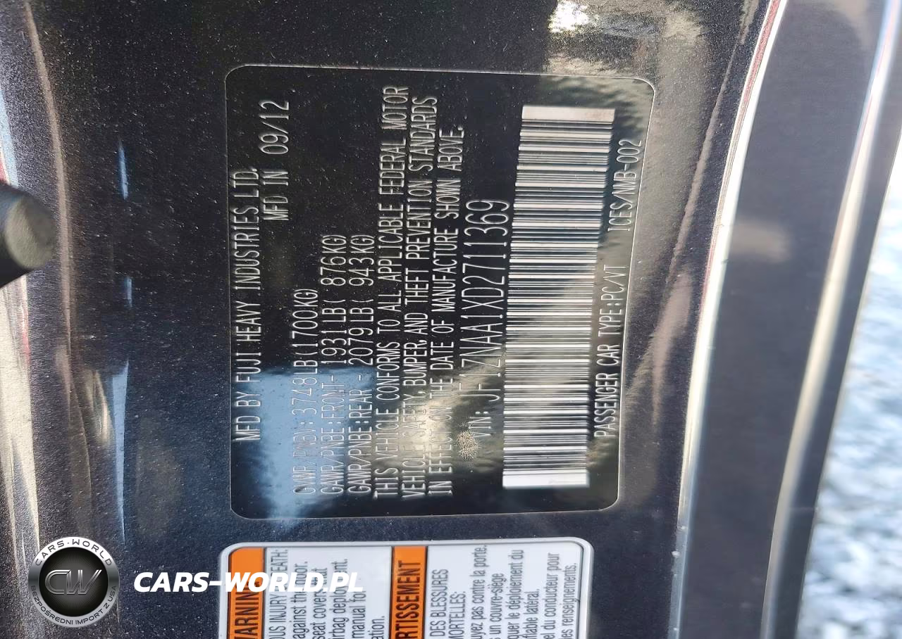 2013 Scion Fr-S Base VIN:JF1ZNAA1XD2711369 - 13