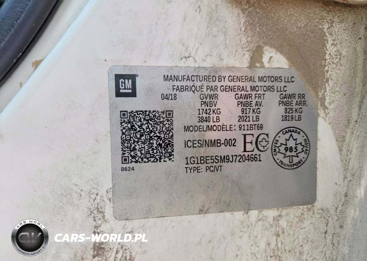 2018 Chevrolet Cruze Lt VIN:1G1BE5SM9J7204661 - 12