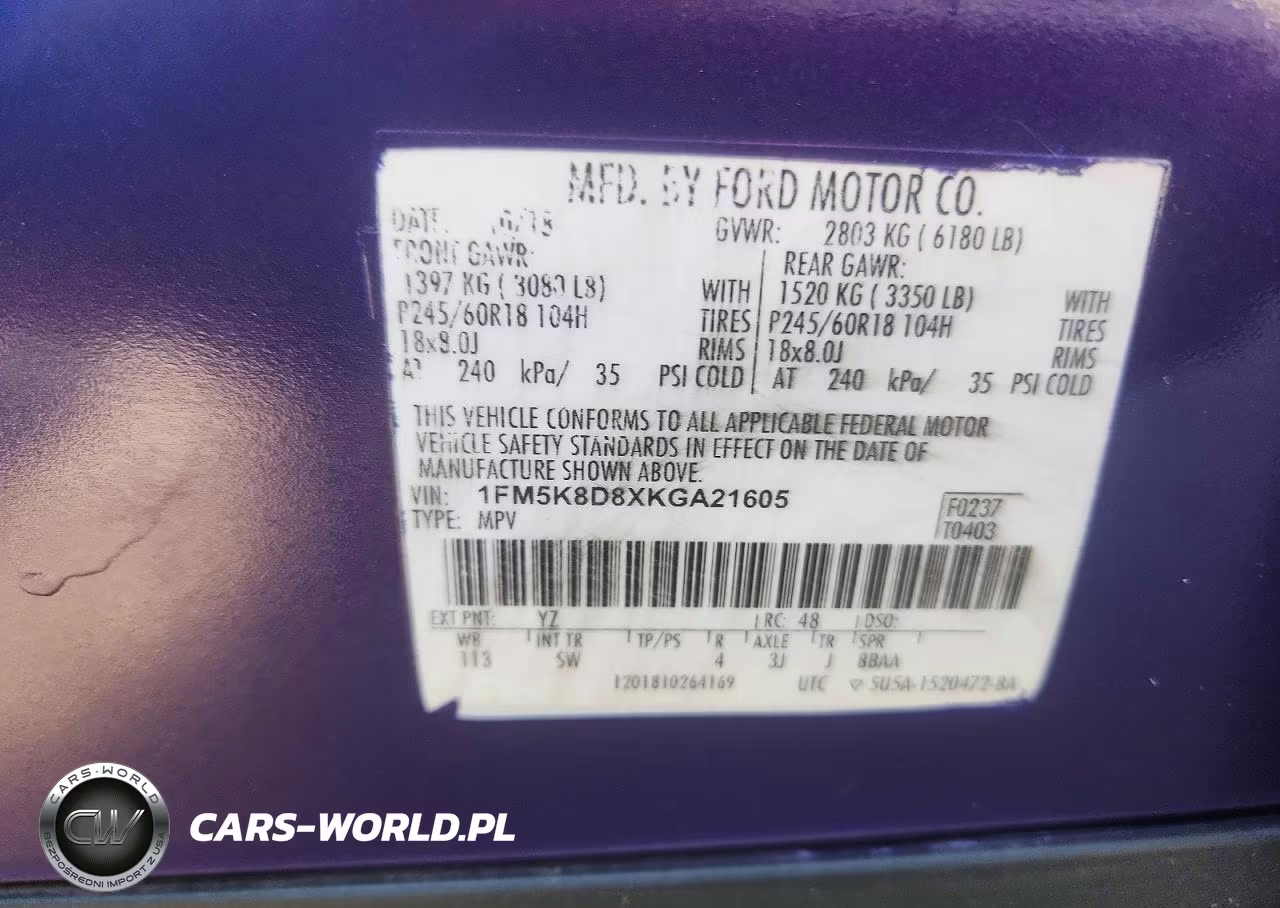 2019 Ford Explorer Xlt VIN:1FM5K8D8XKGA21605 - 14