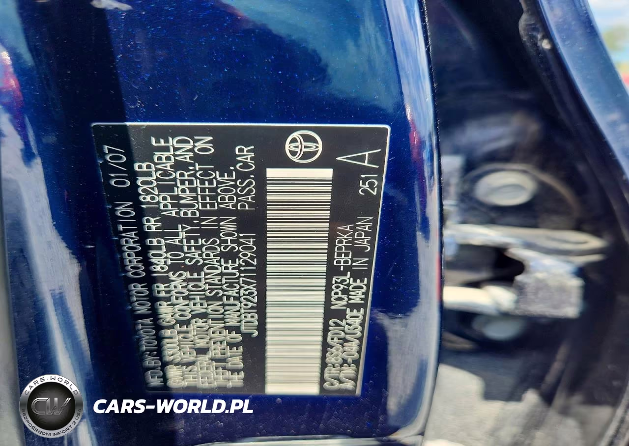 2007 Toyota Yaris S VIN:JTDBT923X71129041 - 12