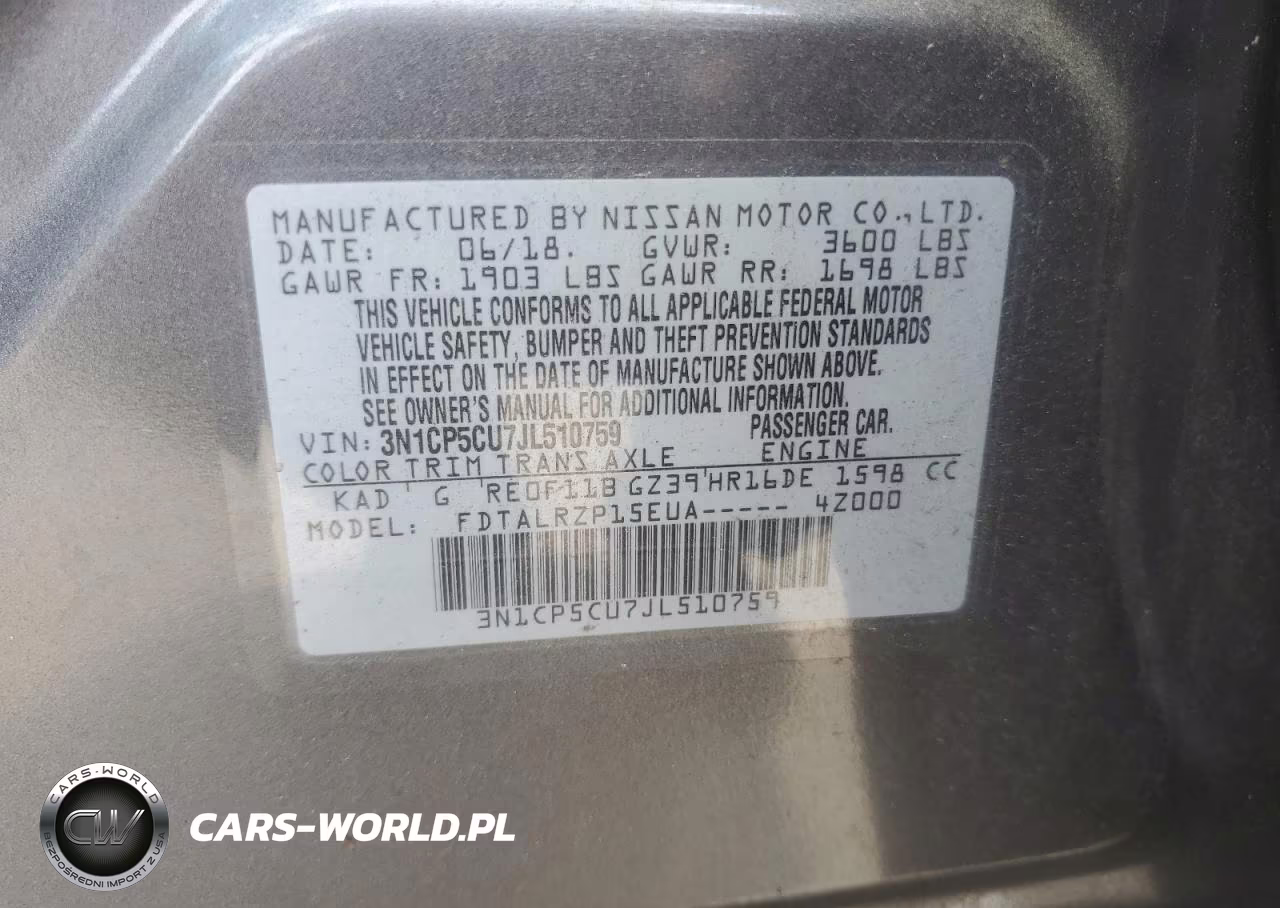 2018 Nissan Kicks S VIN:3N1CP5CU7JL510759 - 12