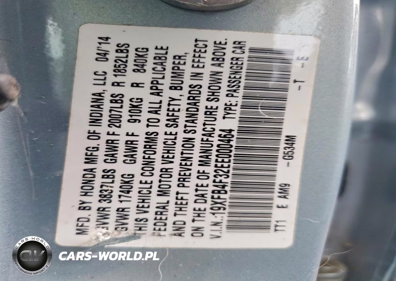 2014 Honda Civic Hybrid L VIN:19XFB4F32EE000464 - 12