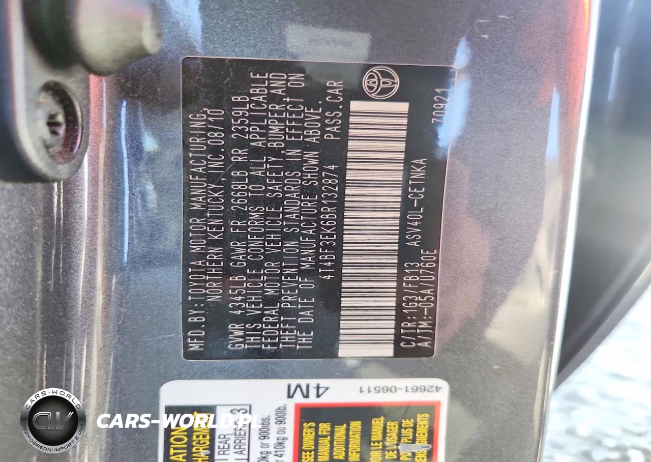 2011 Toyota Camry Le VIN:4T4BF3EK6BR132874 - 12