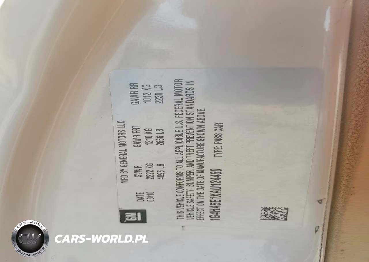 2010 Buick Lucerne Cx VIN:1G4HA5E1XAU124460 - 12