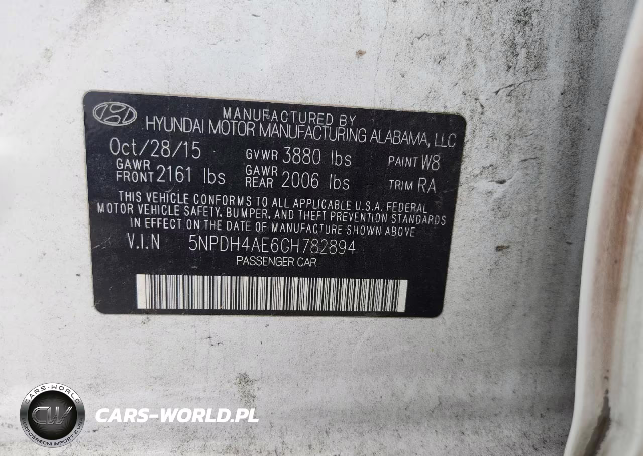 2016 Hyundai Elantra Se VIN:5NPDH4AE6GH782894 - 12