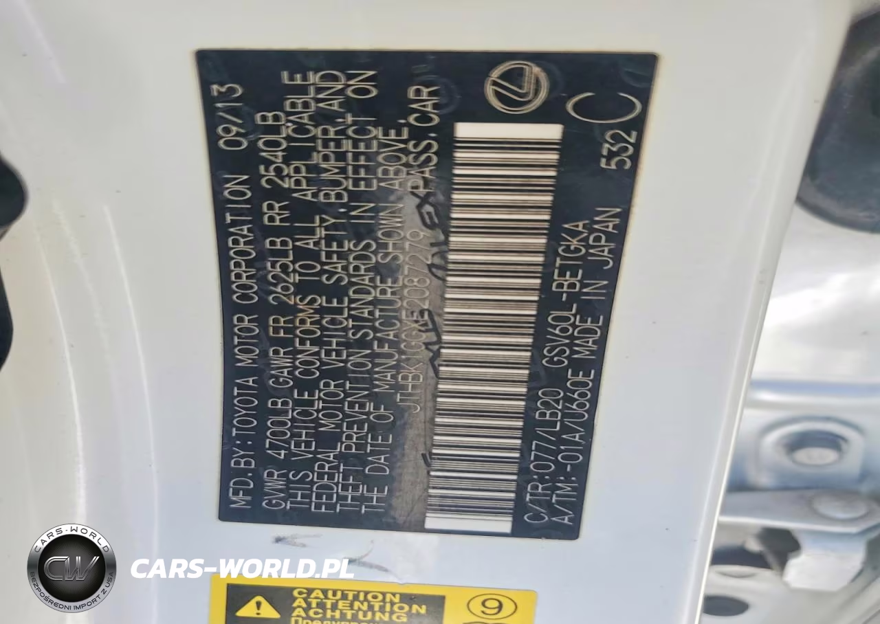 2014 Lexus Es 350 VIN:JTHBK1GGXE2087279 - 12